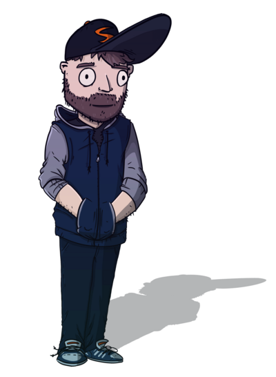 a Cartoon drawing of Simon van Strijp